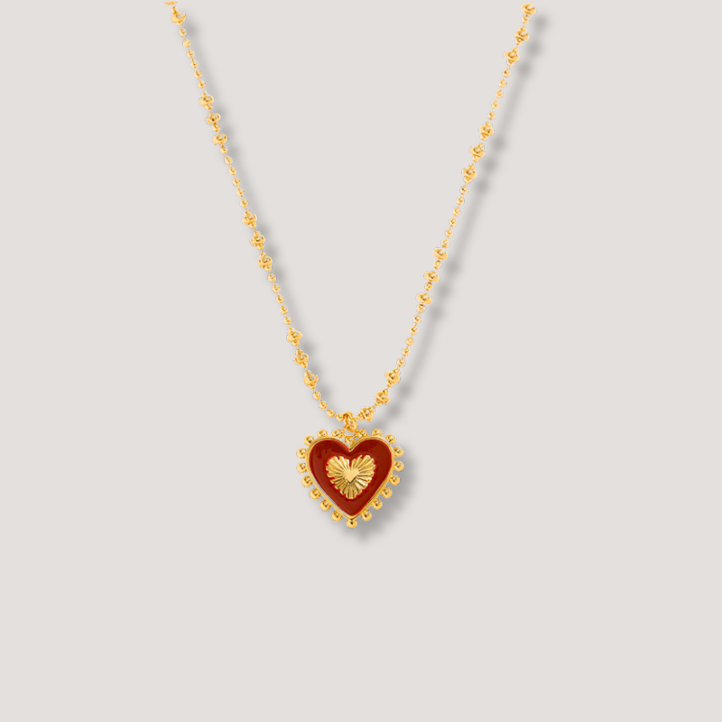 Vintage Double Size Heart Necklace