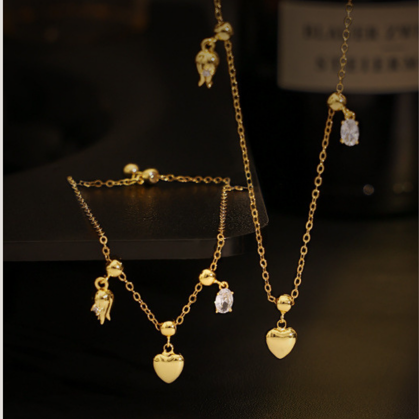 Customizable Gold Charm Necklace