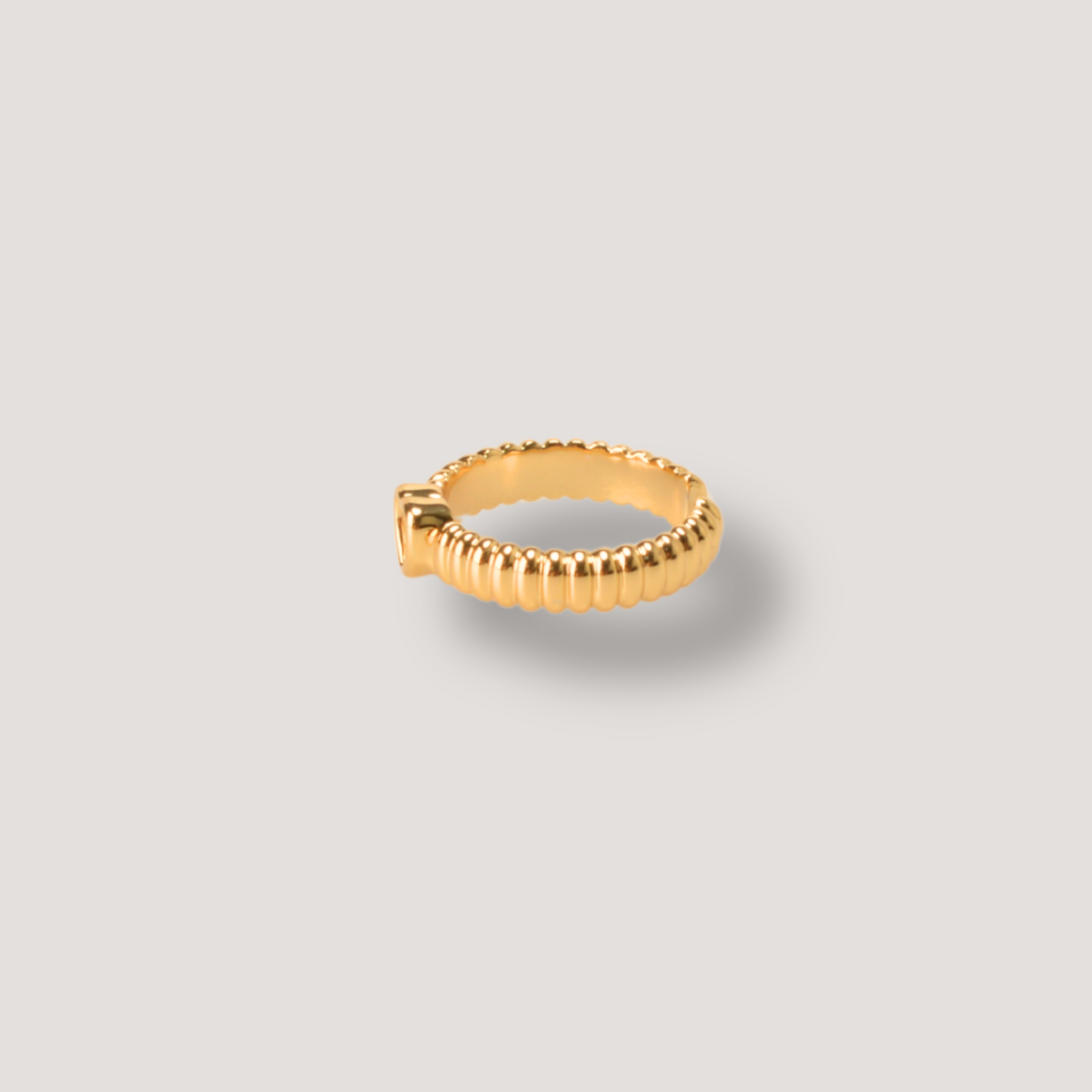 Gold and Amethyst Heart Ring