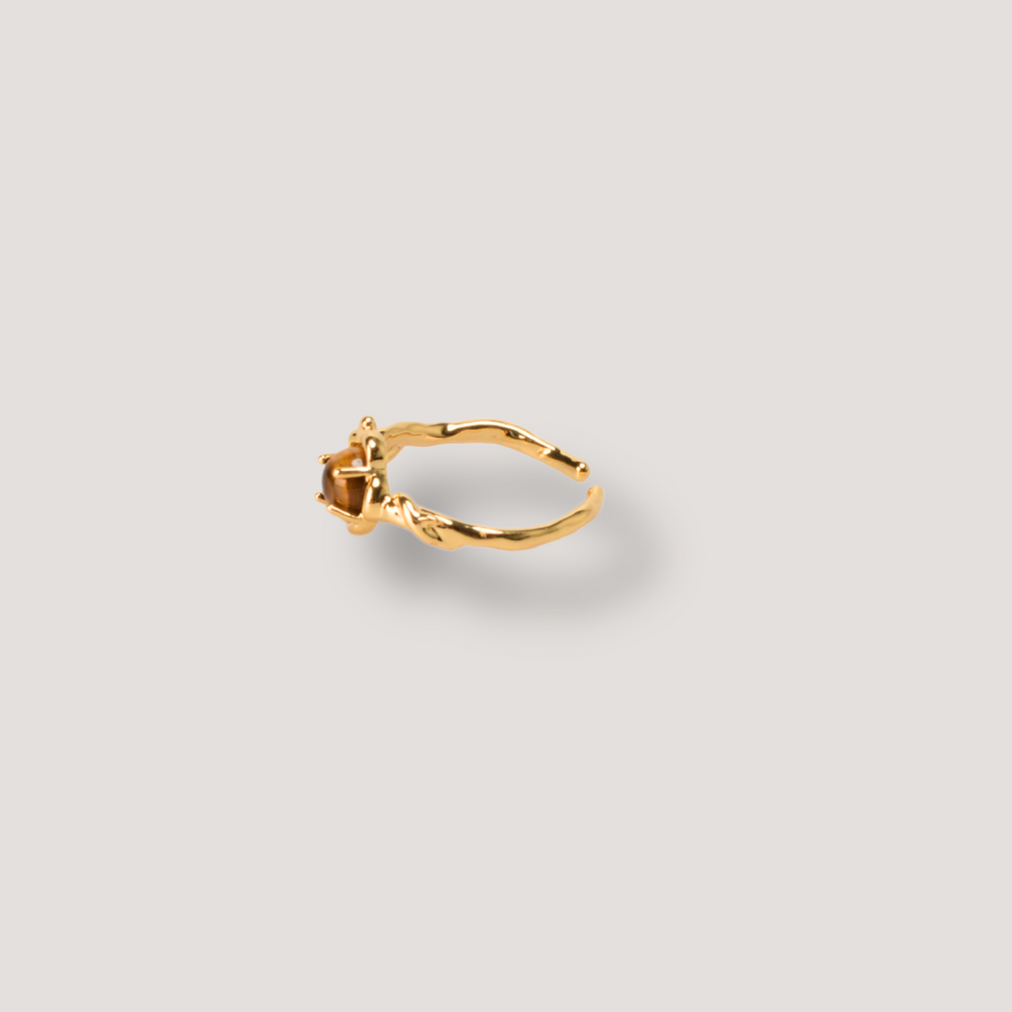 Gold Nest Tiger Eye Ring