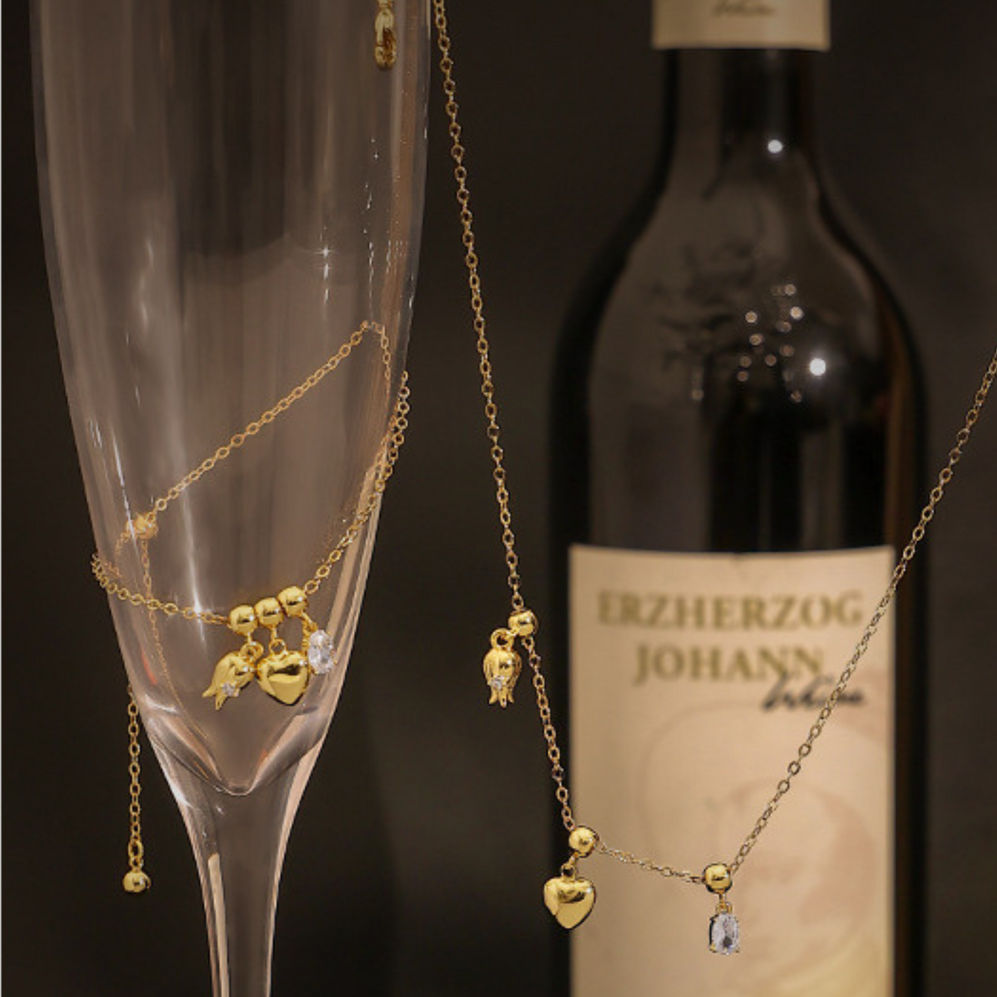 Customizable Gold Charm Necklace