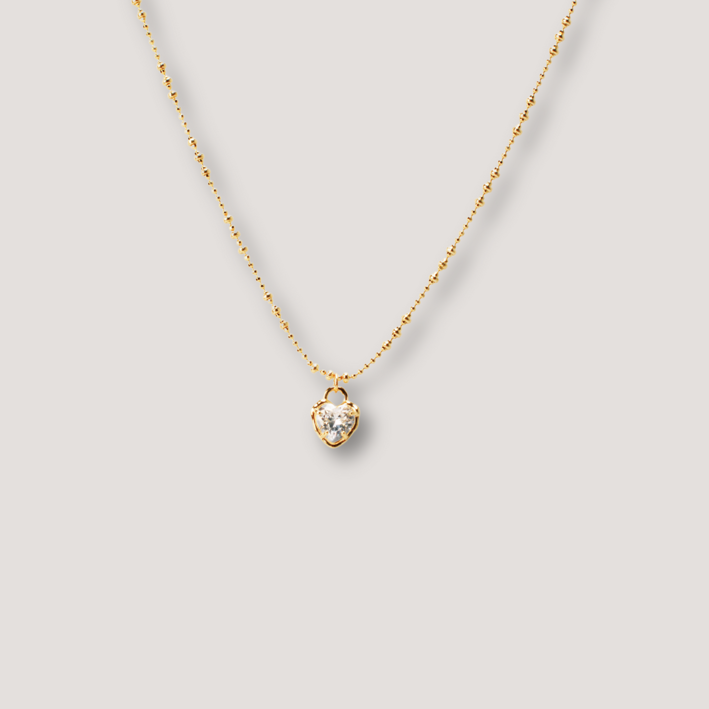 Gold Heart Pendant Necklace