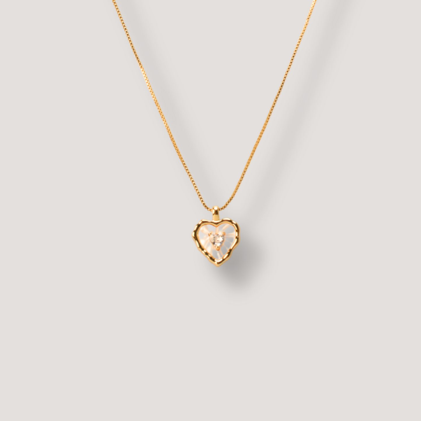 Mother of Pearl Heart Necklace