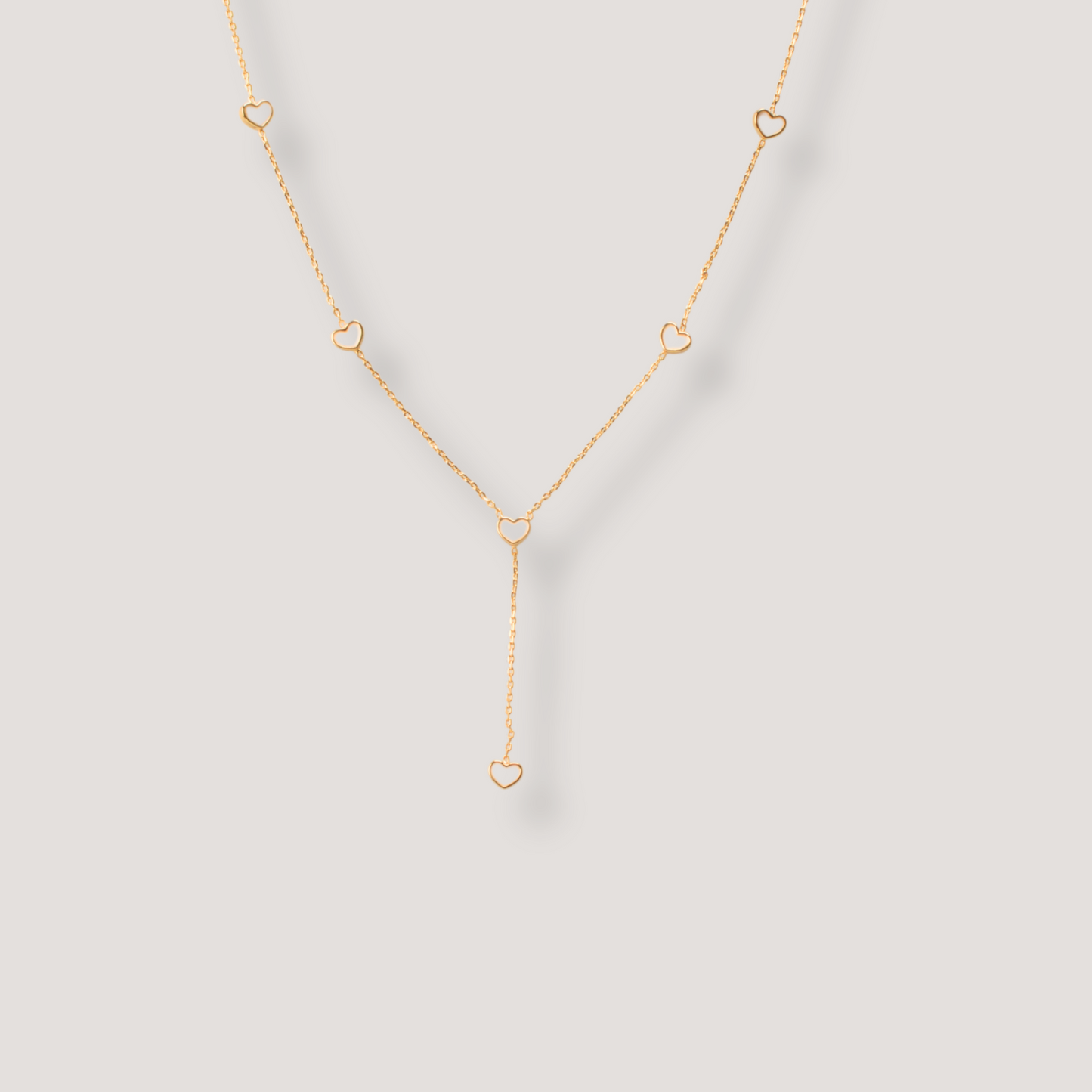 Minimalist Y-Shape Heart Pendant Chain