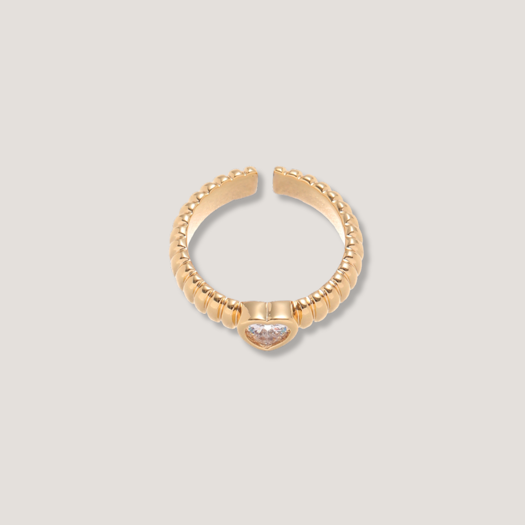 Zircon Heart Ring