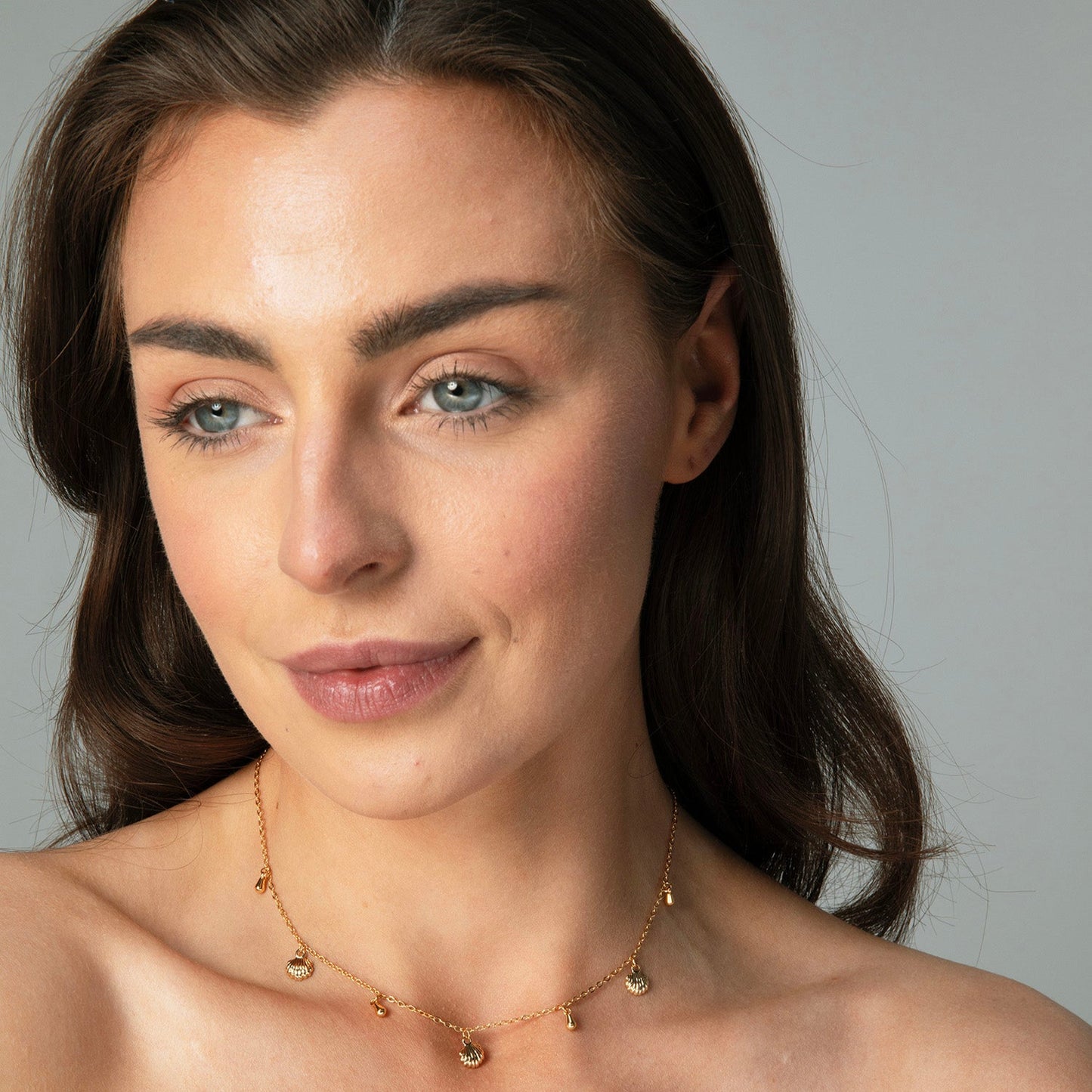 18K Gold Plated Shell Charm Necklace