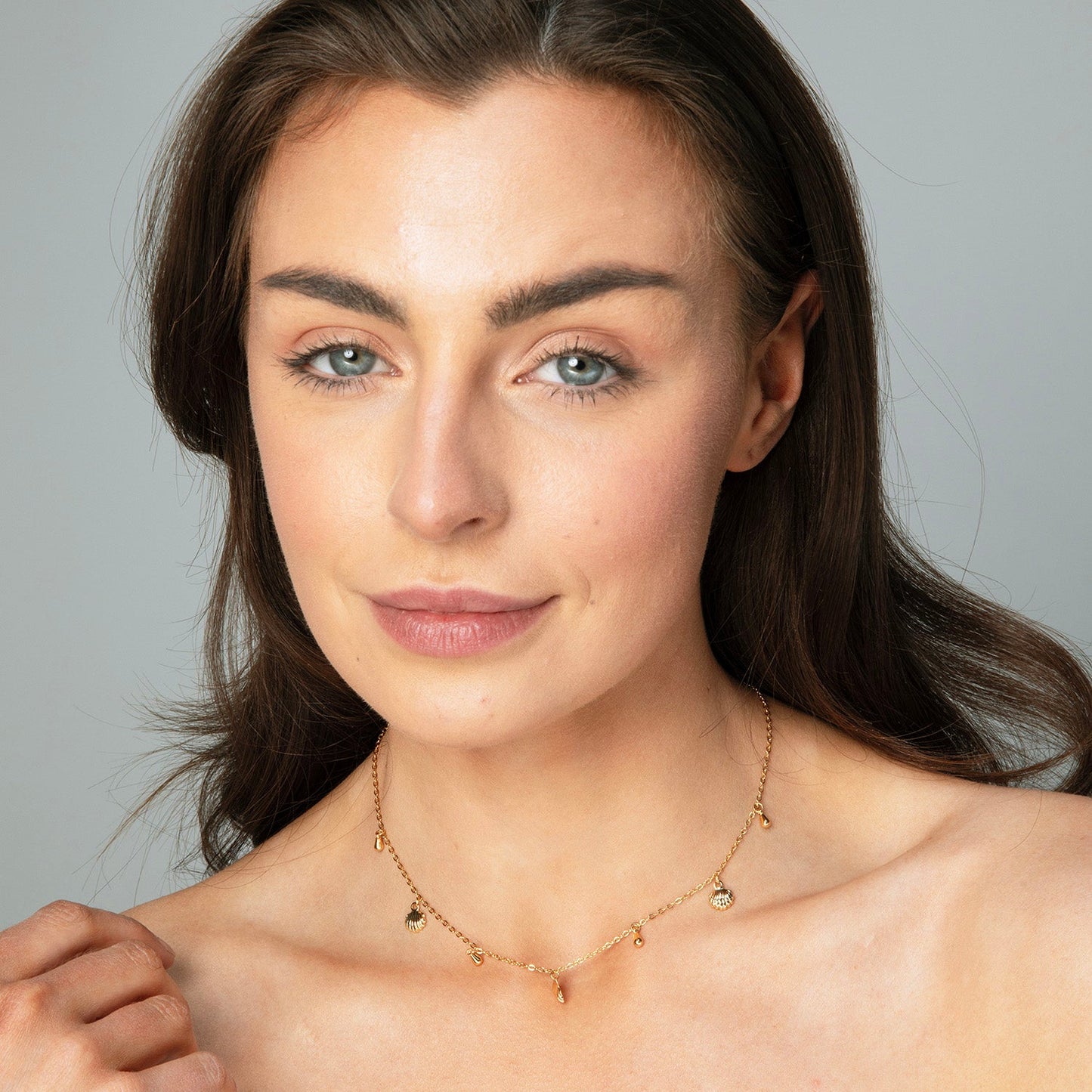 18K Gold Plated Shell Charm Necklace