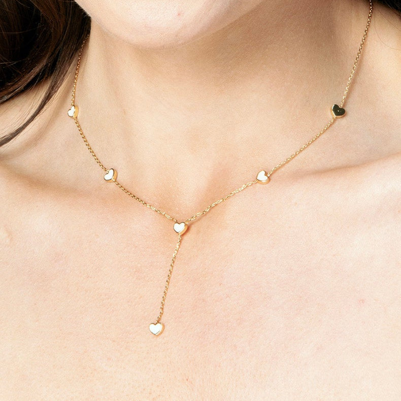 Minimalist Y-Shape Heart Pendant Chain