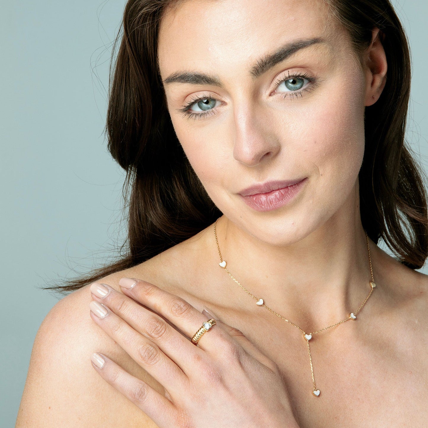 Minimalist Y-Shape Heart Pendant Chain