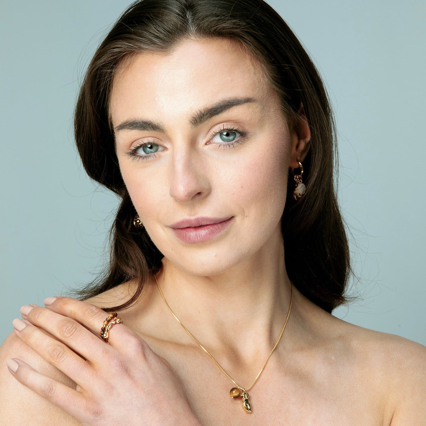 Gold Female Body Pendant Necklace