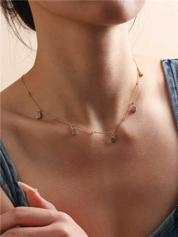 Amazonite Charm Choker necklace