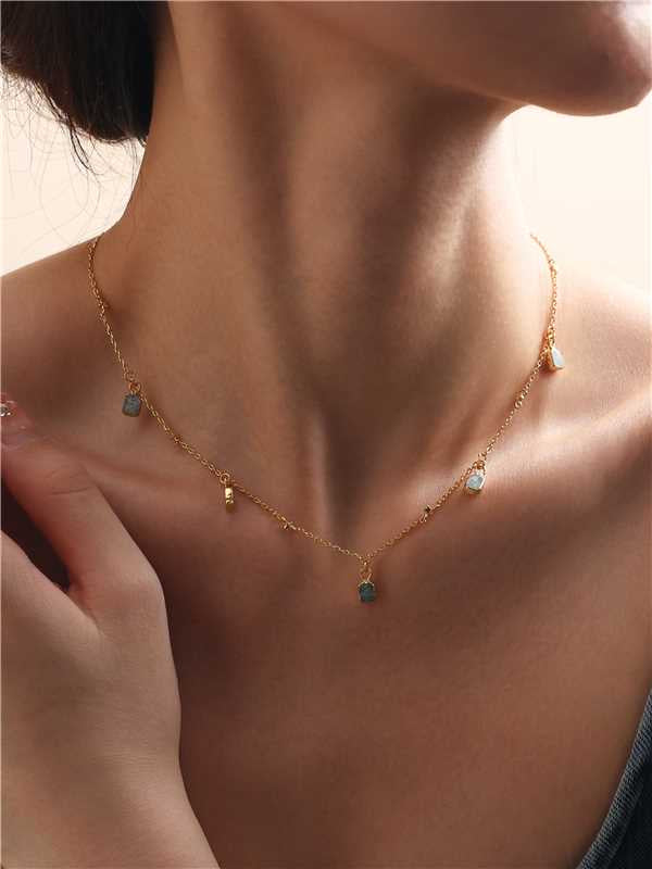 Amazonite Charm Choker necklace
