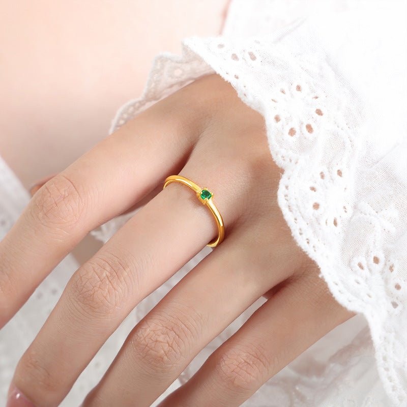 Gold Ring with Emerald