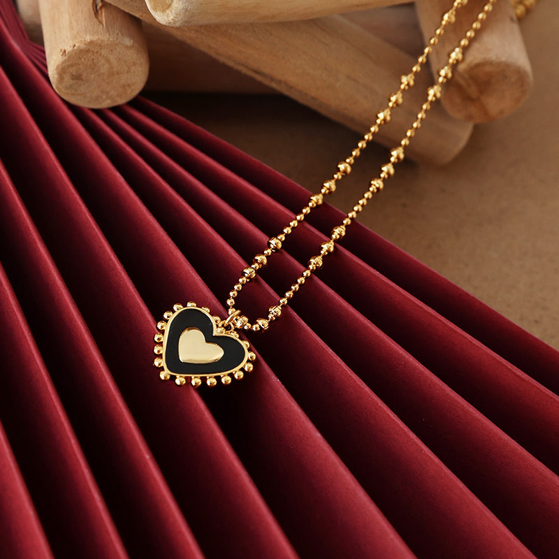 Vintage Double Size Heart Necklace