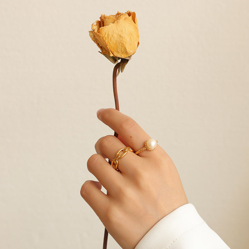 Gold Chain Link Ring