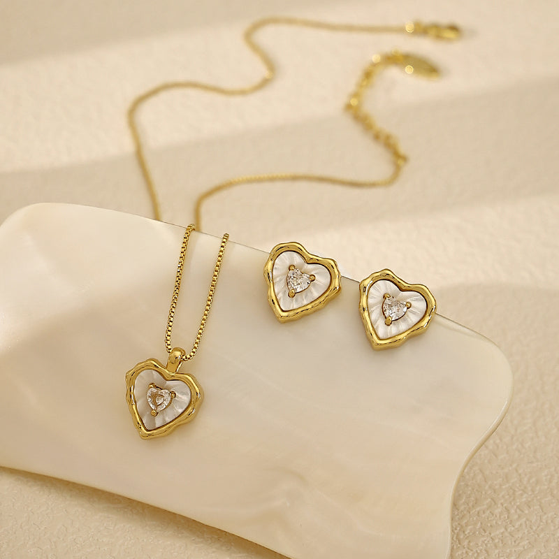 Mother of Pearl Heart Necklace
