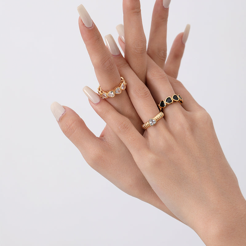 Zircon Heart Ring