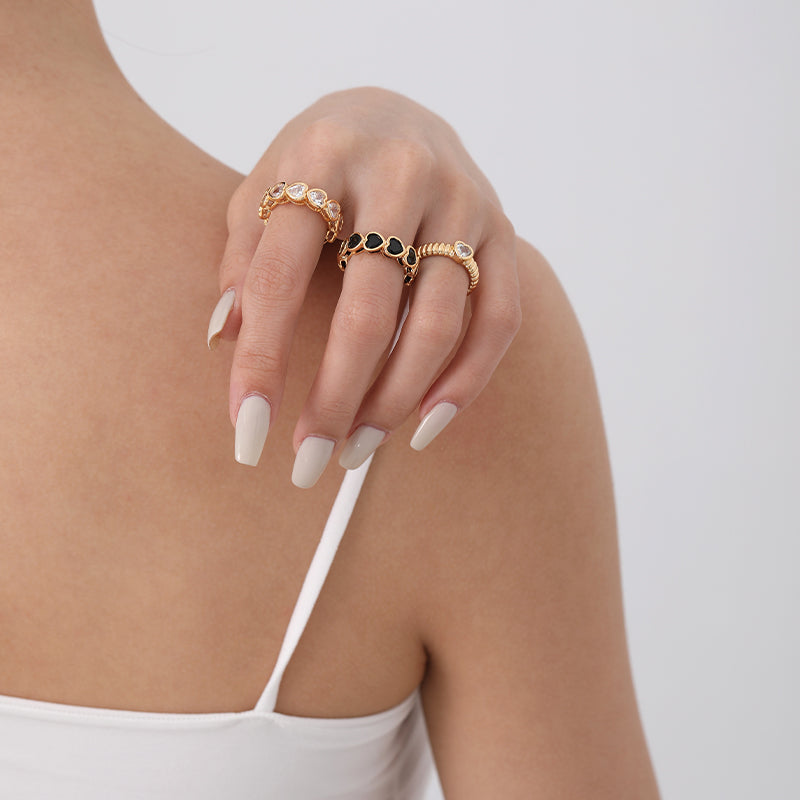 Zircon Heart Ring