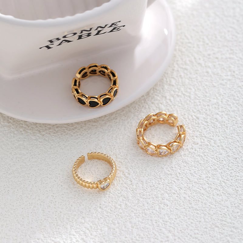 Zircon Heart Ring