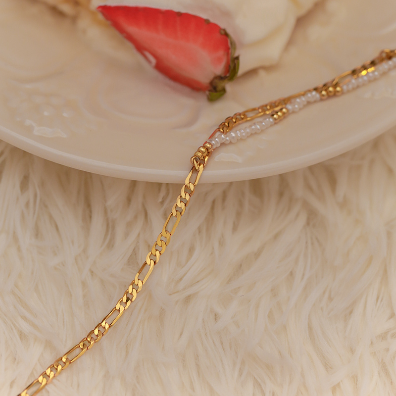 Double Chain Pearl Necklace