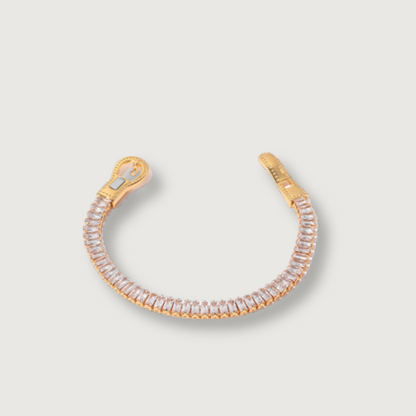 18K Gold Plated Zircon Snake Head Magnet Bracelet