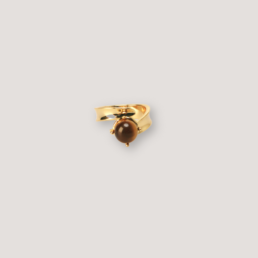 Bold Gold Tiger Eye Ring