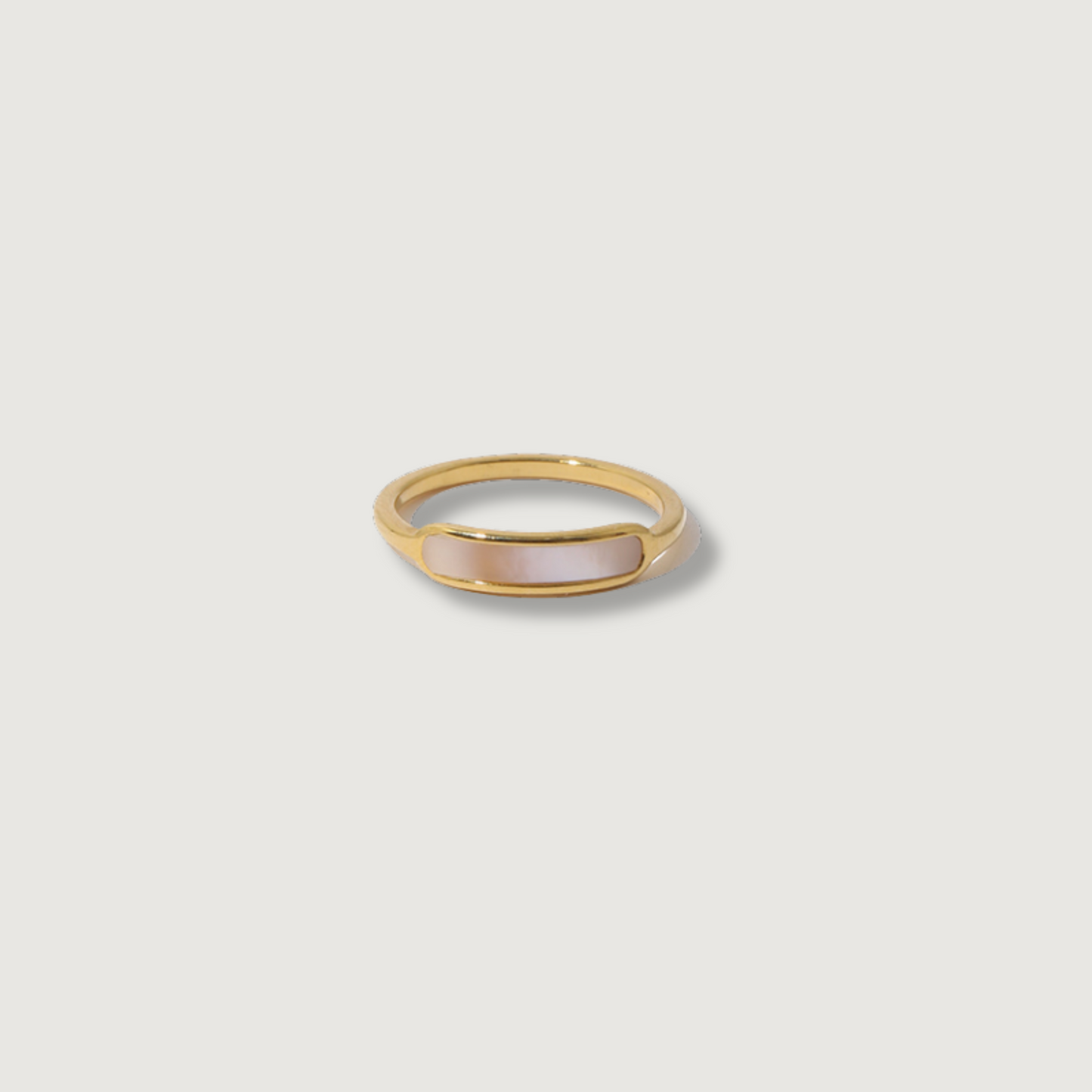 18K Gold Plated Natural Shell Inlay Ring