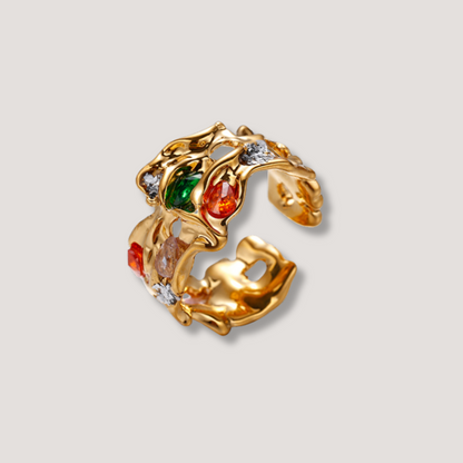 Gold Gemstone Statement Ring