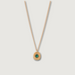 Gold Pendant Necklace with Emerald Green Zircon