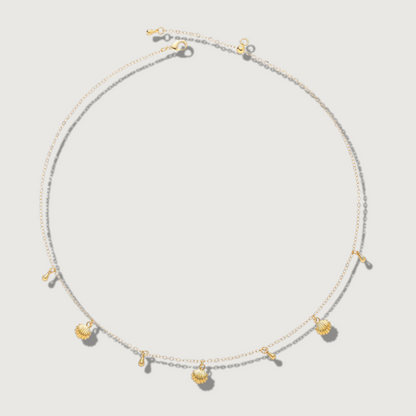 18K Gold Plated Shell Charm Necklace