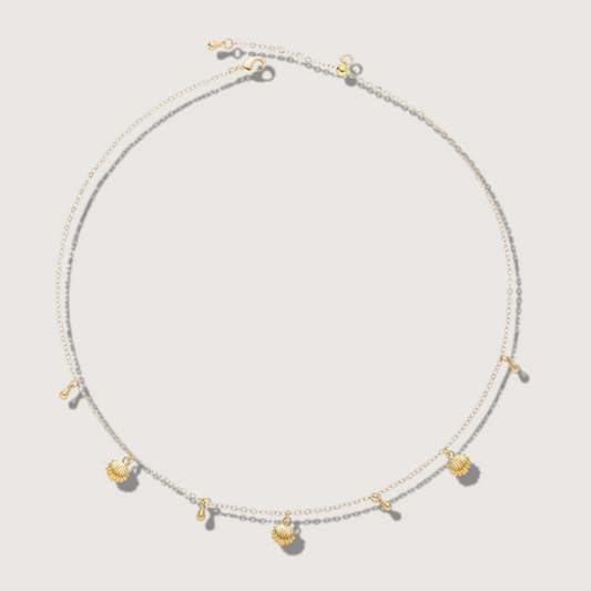 18K Gold Plated Shell Charm Necklace