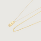 18K Gold Plated Minimalist Three-Stone Pendant Necklace