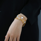 18K Gold Plated Zircon Watch Chain Style Bracelets