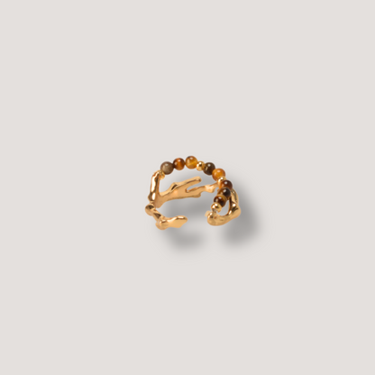 Gold Tiger Eye Stone Ring