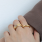 18K Gold Plated Hexagonal Open Ring