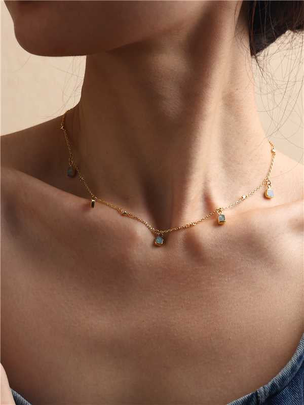 Amazonite Charm Choker necklace