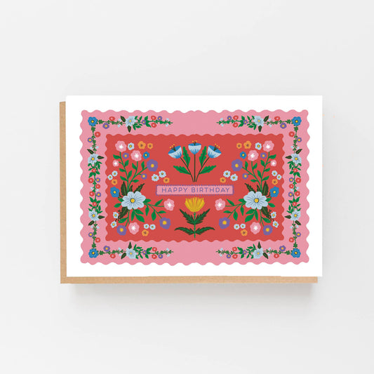 Happy Birthday Folk RED