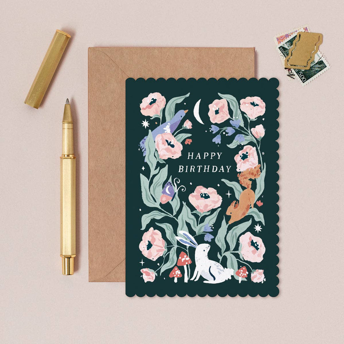 Woodland Birthday Card | Botanical Birthday Cards