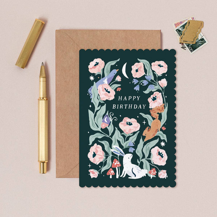 Woodland Birthday Card | Botanical Birthday Cards