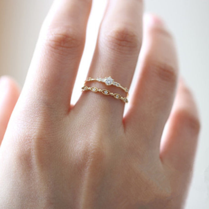 Vintage Marquise Milgrain Band - 14K Gold Plated Silver