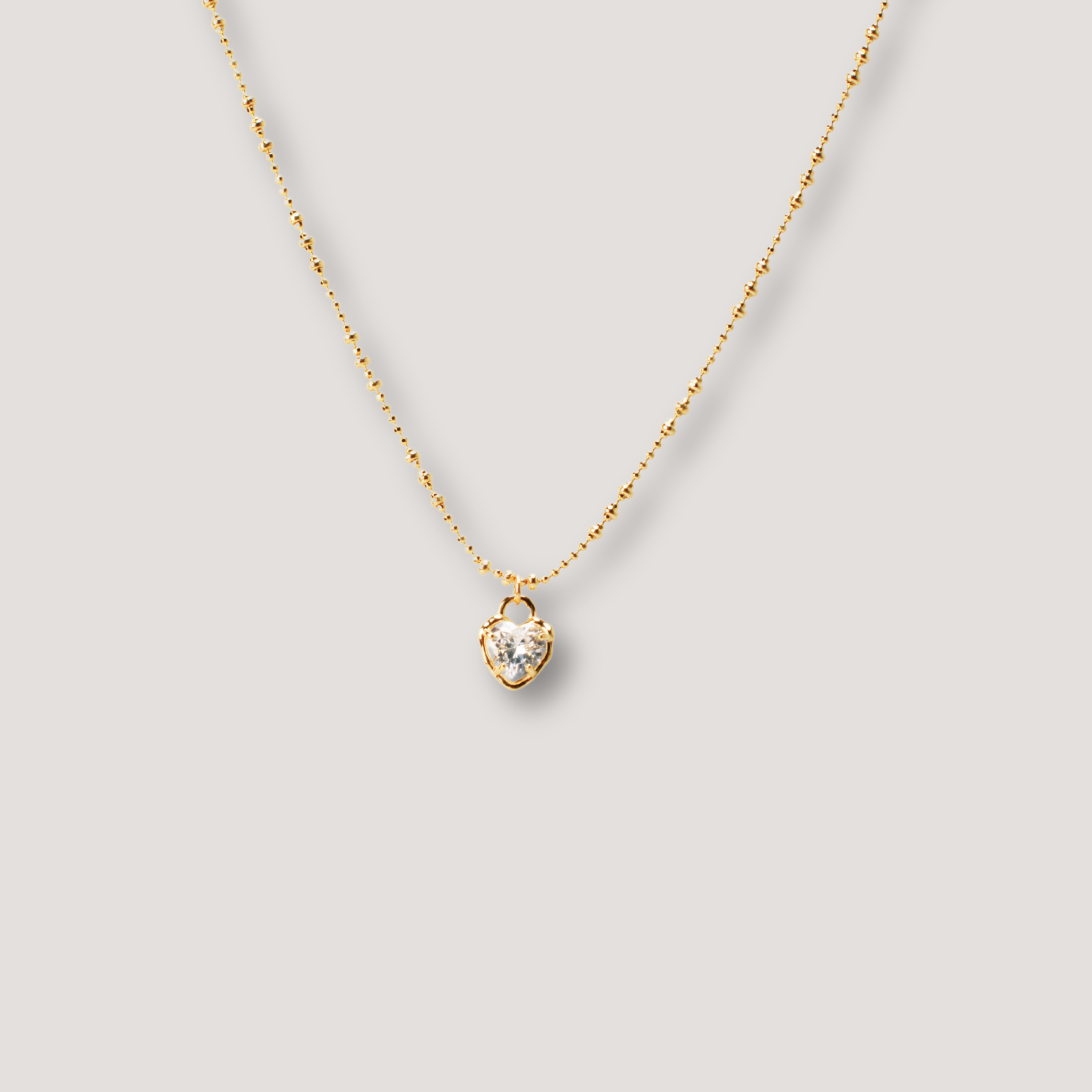 Gold Heart Pendant Necklace