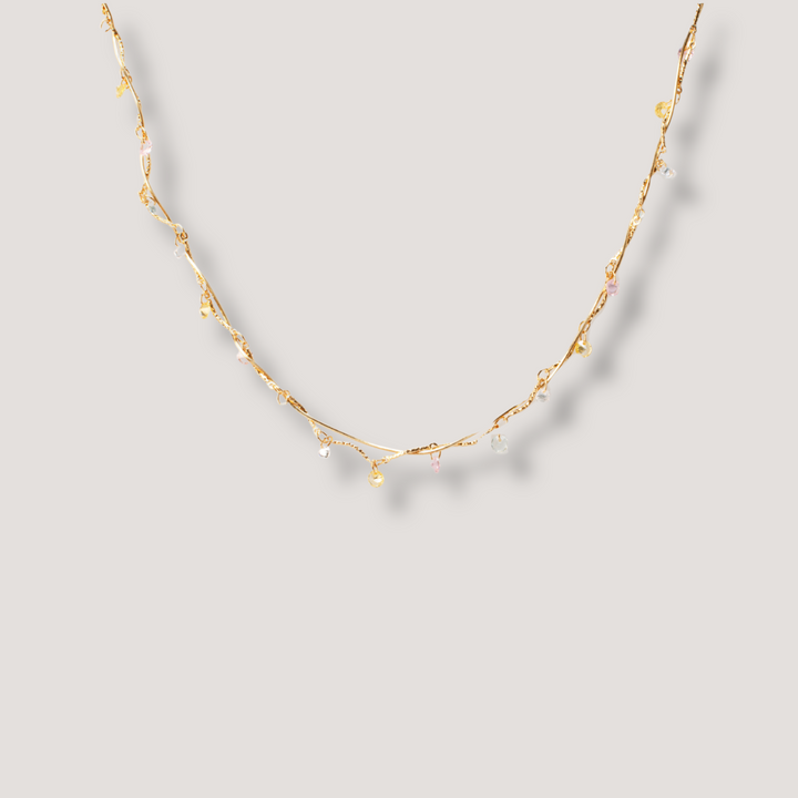 Gold Zircon Choker