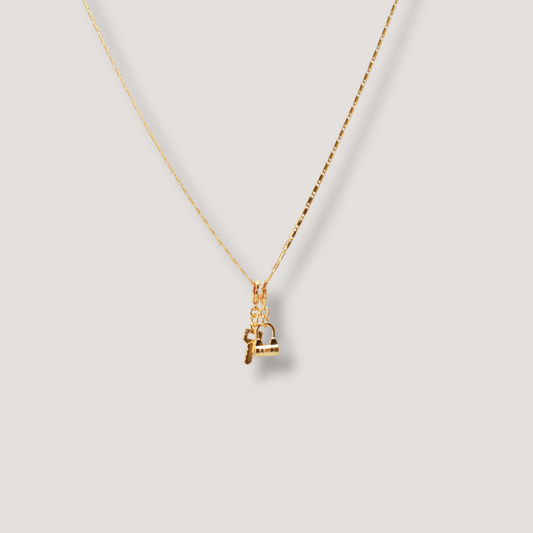 Gold Lock & Key Necklace