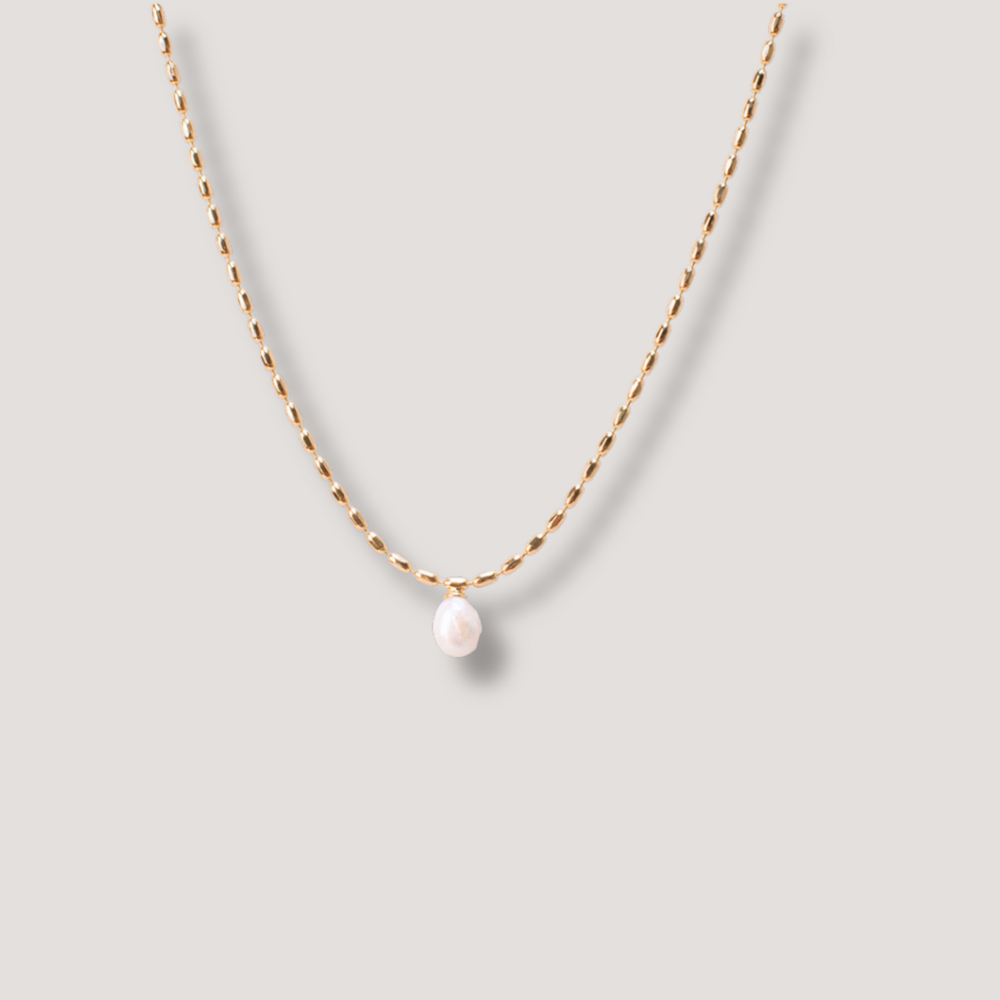 Gold Pearl Necklace