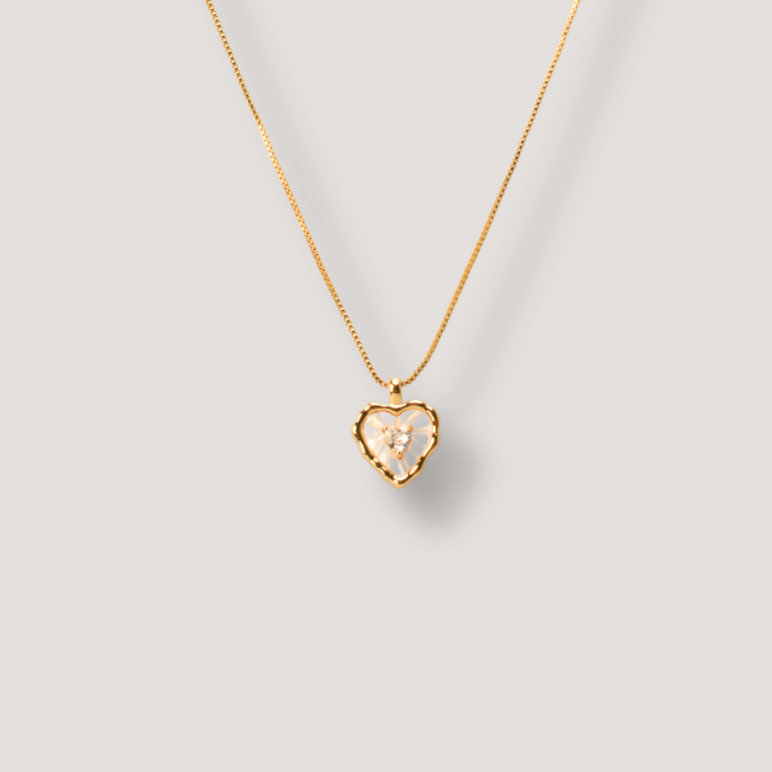 Mother of Pearl Heart Necklace