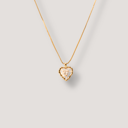 Mother of Pearl Heart Necklace