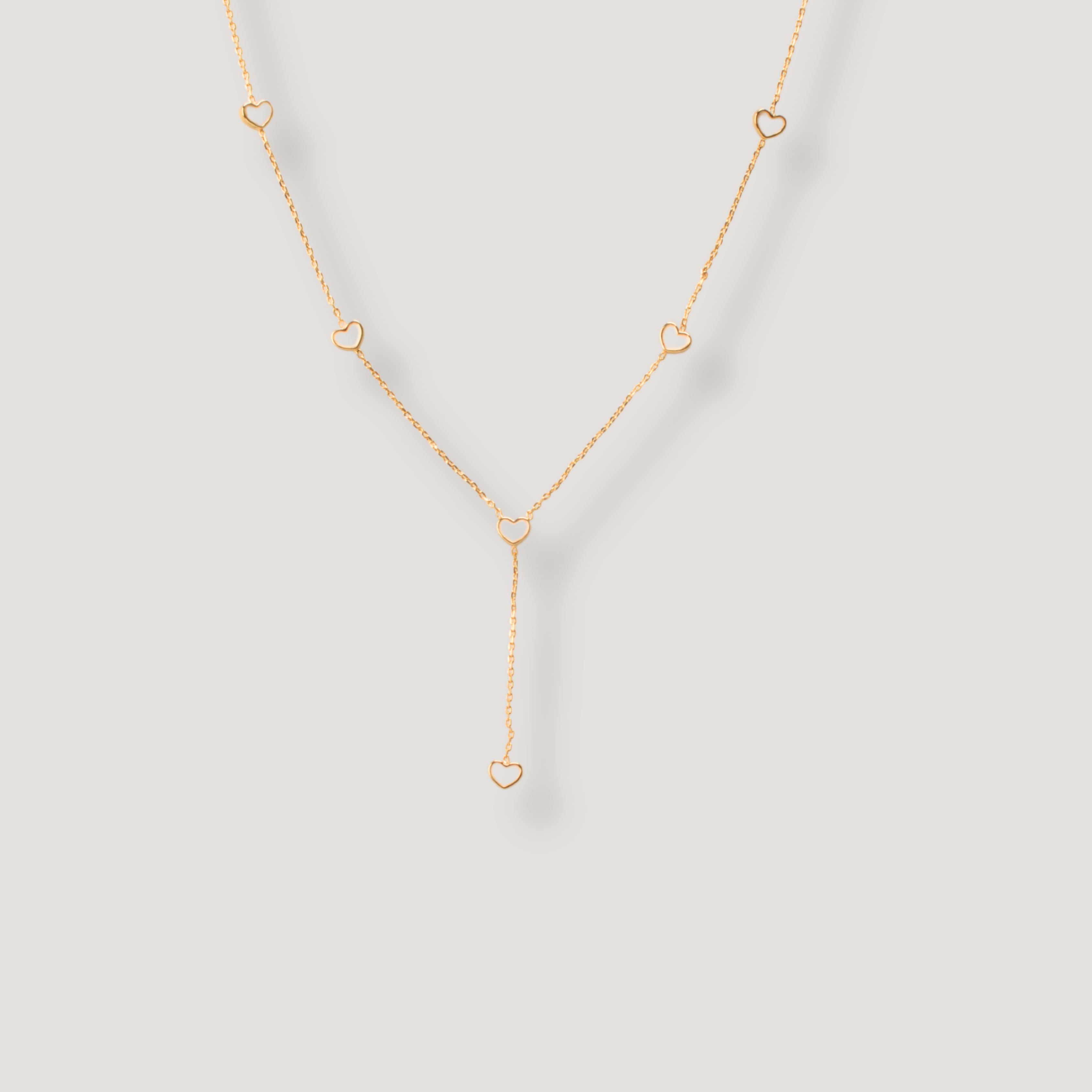 Minimalist Y-Shape Heart Pendant Chain