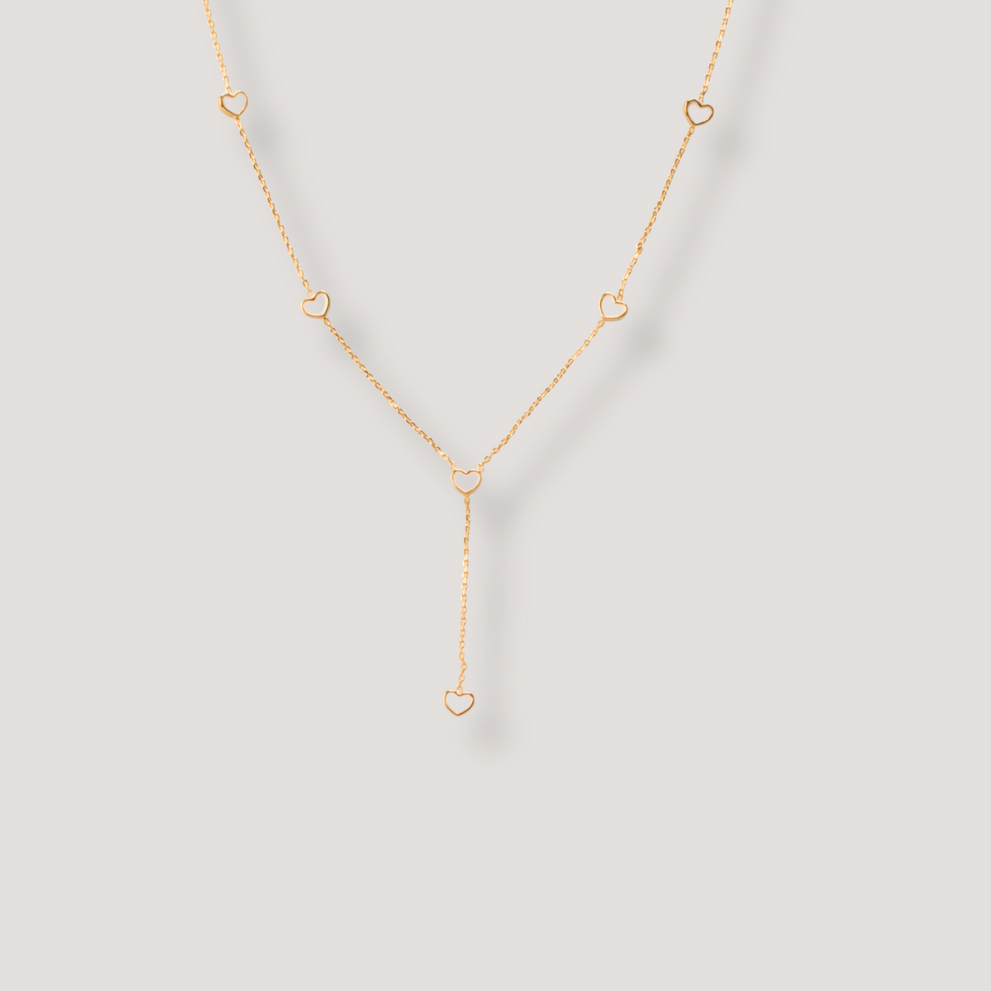 Minimalist Y-Shape Heart Pendant Chain