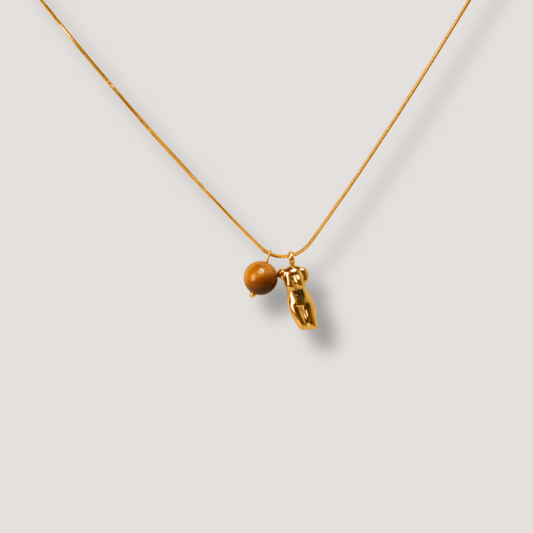 Gold Female Body Pendant Necklace
