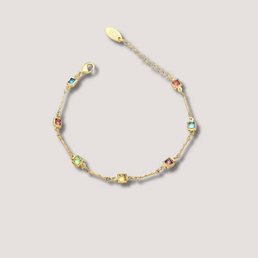 18K Gold Plated Multi colour Braclets